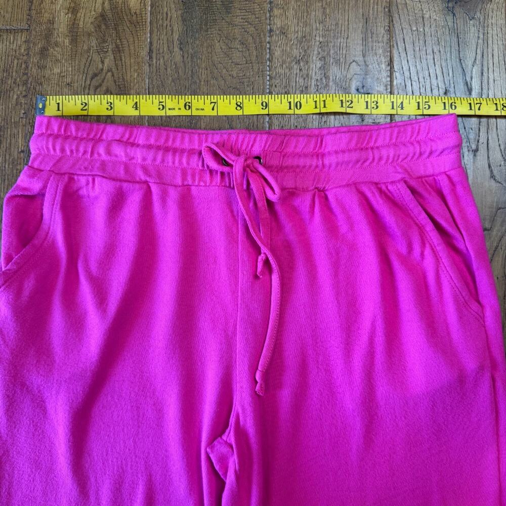 Crown & Ivy Hot Pink 2 Piece Sweat Set Sweatshirt & Pants Size L Women's - Picture 5 of 12